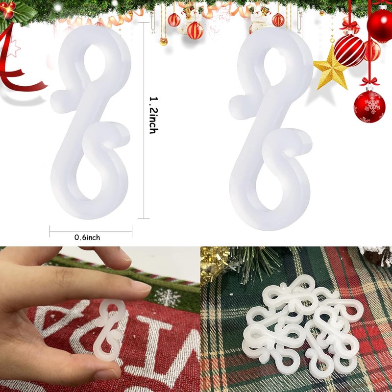 Doratale 100 Pcs Christmas Light Clips, Gutter Hanger Hooks Outdoor Holiday Light Clips S Clips for Christmas Indoor Outdoor Decoration String Lights, Rope Lights, Weatherproof Outdoor Mini Lights Clips - Image 2